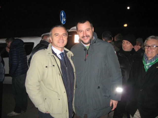 Rodano Matteo Salvini manifestazione pro Rodolfo Corazzo